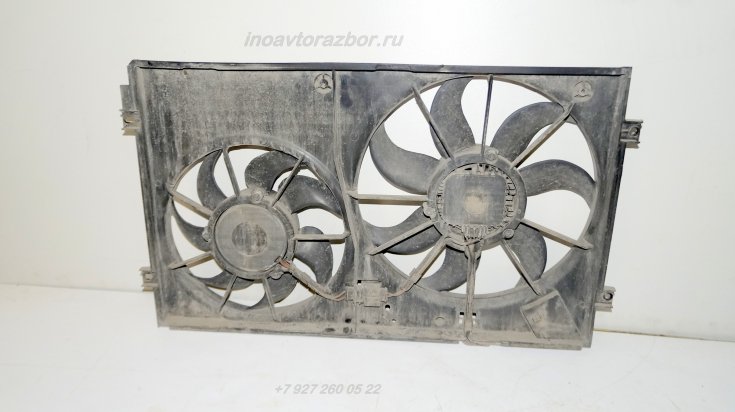 Вентилятор основного радиатора в сборе с диффузором для Шкода Октавия А5 / Skoda Octavia A5 в Самаре